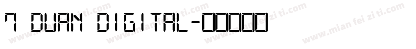 7 Duan digital字体转换
